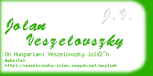 jolan veszelovszky business card